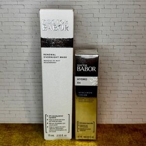 DOCTOR BABOR Luxury Skincare Duo Renewal Overnight Mask Hydro RX Hyaluron Cream